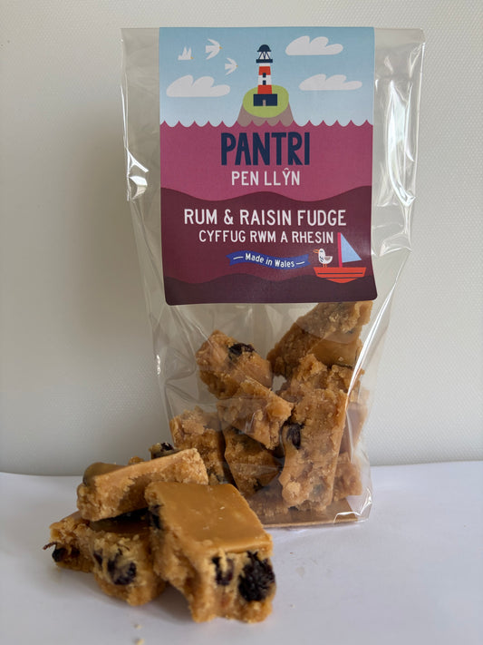 Welsh Rum & Raisin Fudge 100g